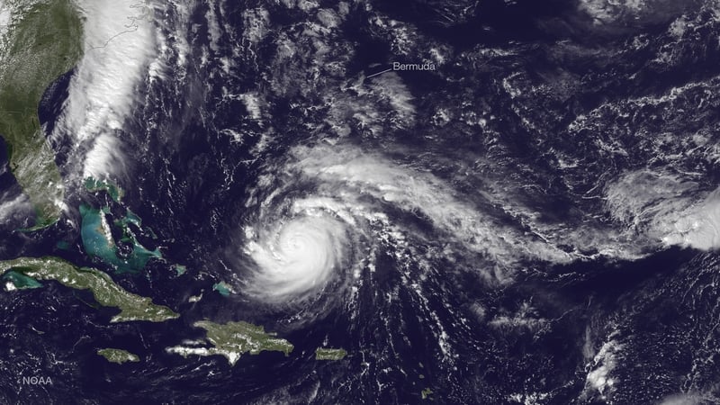 The winds were the tail end of Hurricane Gonzalo (Pic: NOAA)