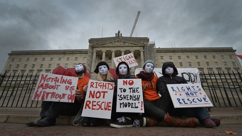 Sex workers protest against the bill