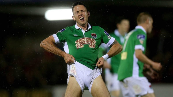 Billy Dennehy of Cork City reacts after missing a goal chance against Bohemians
