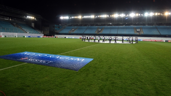 Some 200 to 300 people supporting CSKA were inside the stadium against Man City