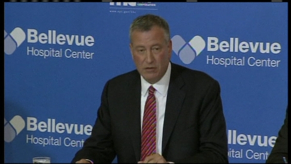 New York Mayor Bill de Blasio confirmed that a patient in the city had tested positive for Ebola