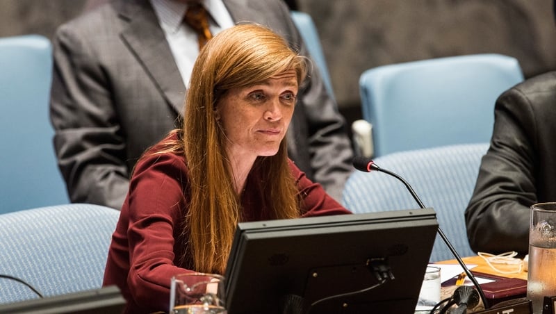 Samantha Power served as US ambassador to the UN under Barack Obama