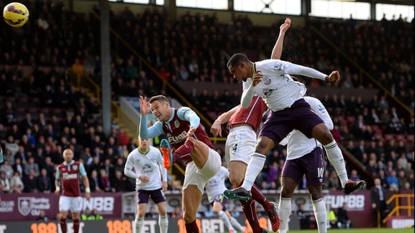 Samuel Eto'o scores the opener for Everton