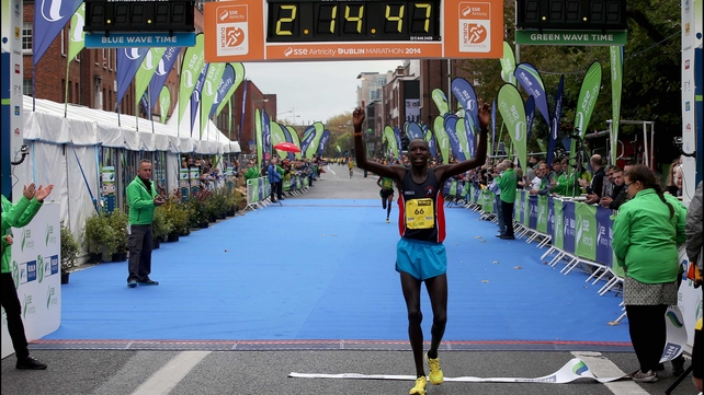 Kenya's Eliud Too won the Dublin Marathon