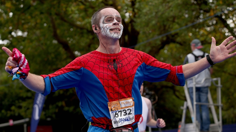 Spiderman takes the acclaim of the crowd