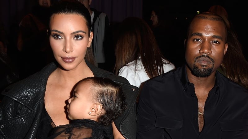 Kim, North and Kanye West