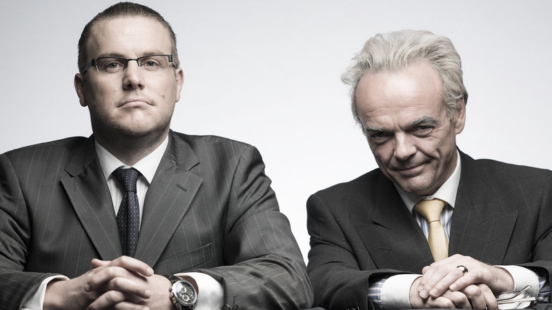 Peter Coonan and Morgan C Jones as David Drumm and Sean Fitzpatrick