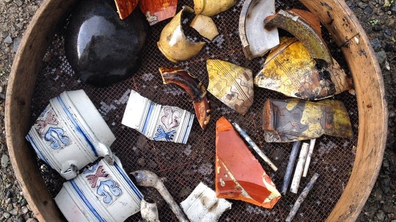 The items were discovered under the floors of one of the castle's towers during work to install a new lift shaft (Pic: Alva Mac Gowan)