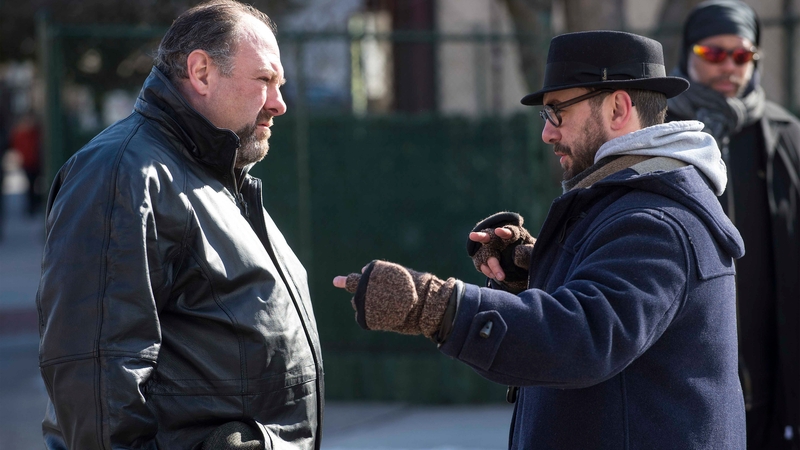 James Gandolfini on set