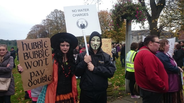 Some of the Dundalk marchers kept up the Halloween theme