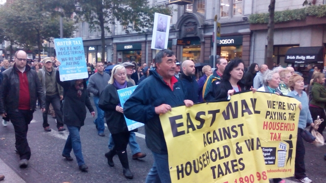 Several marches converged in Dublin city centre