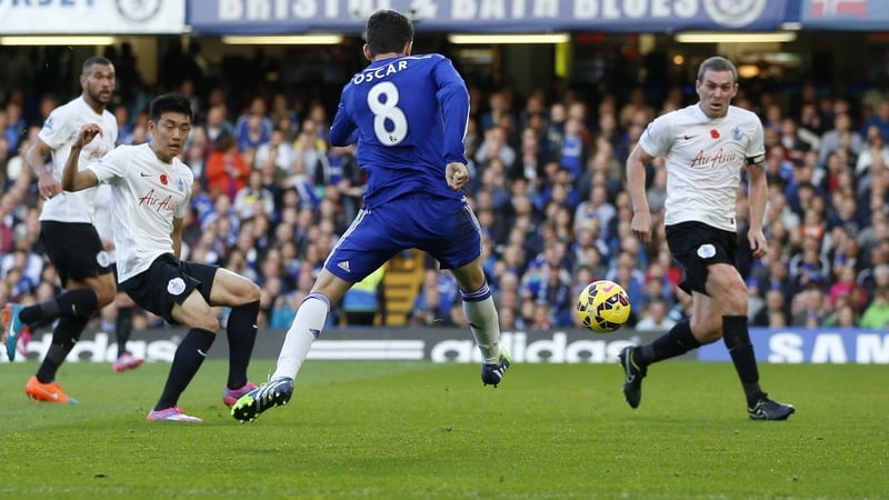 Oscar shoots to score for Chelsea