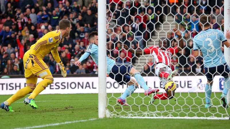 Victor Moses scores the opening goal of the game