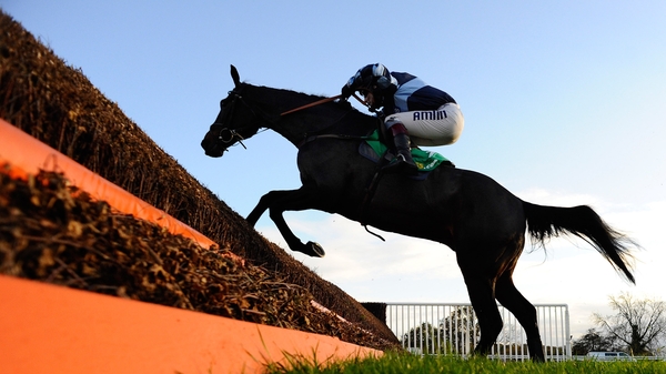 Richard Johnson and Menorah clear the last to win The bet365 Charlie Hall Steeple Chase