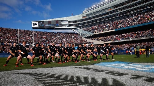 A record crowd turned up in Chicago turned out to watch the famous All Blacks