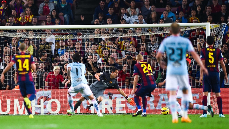 Larrivey grabbed the only goal of the game as Celta Vigo beat Barca