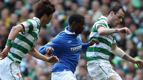 Anthony Stokes in action against Rangers in October 2010