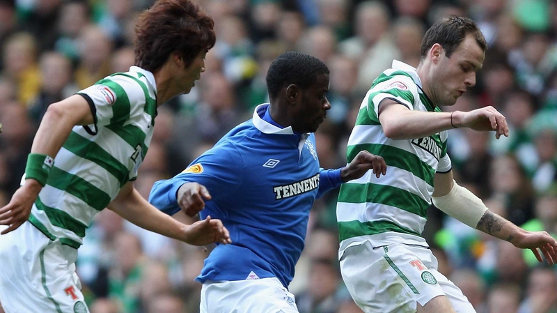 Anthony Stokes in action against Rangers in October 2010