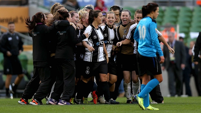 Raheny United took on UCD Waves in the Women's final, which took place ahead of the FAI Cup clash