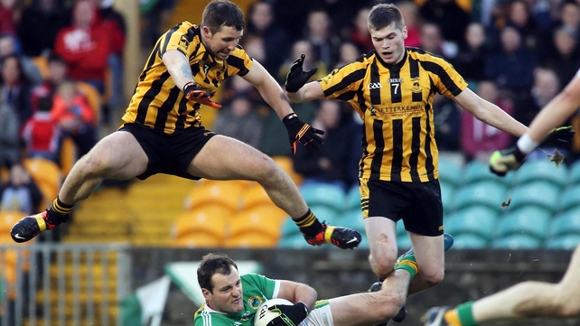 Michael Murphy with Mick Martin and Dara Mulgrew during the Donegal SFC final