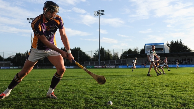 Kilmacud Crokes' Sean McGrath takes a sideline cut during the Leinster SHC quarter-final between Kilmacud and Rathdowney Errill