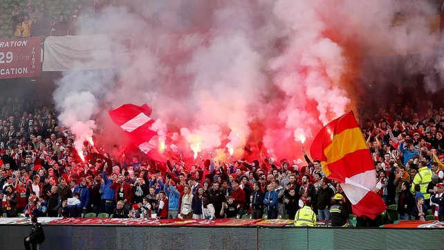 The Shed End Invincibles had made the short hop from Inchicore to Dublin 4 and made an impression before the game...