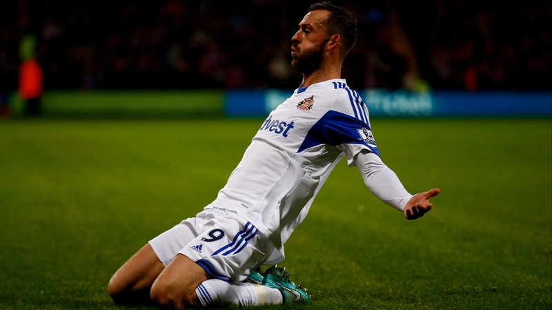 Steven Fletcher celebrates his first goal against Crystal Palace