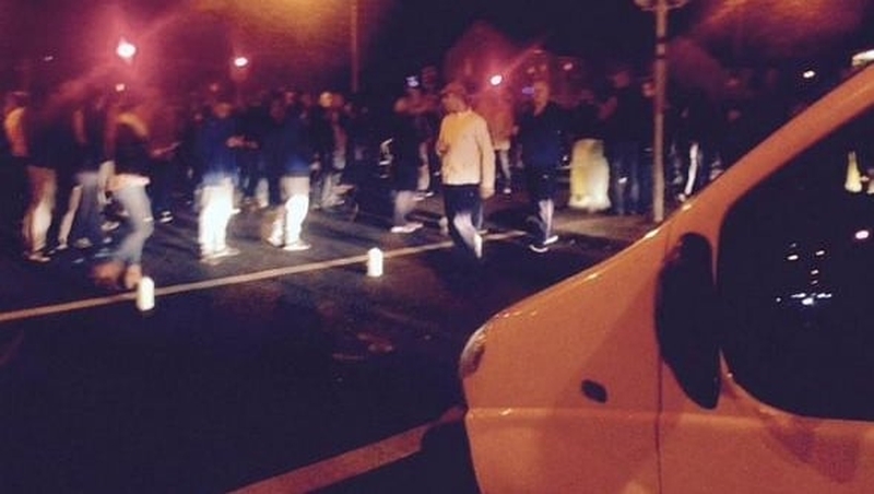 Protesters also blocked the Malahide road