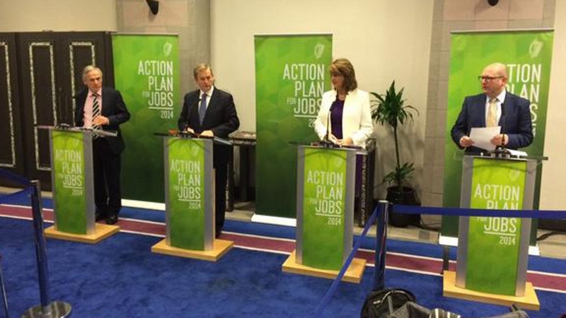 Enda Kenny and Joan Burton were speaking on the Action Plan for Jobs
