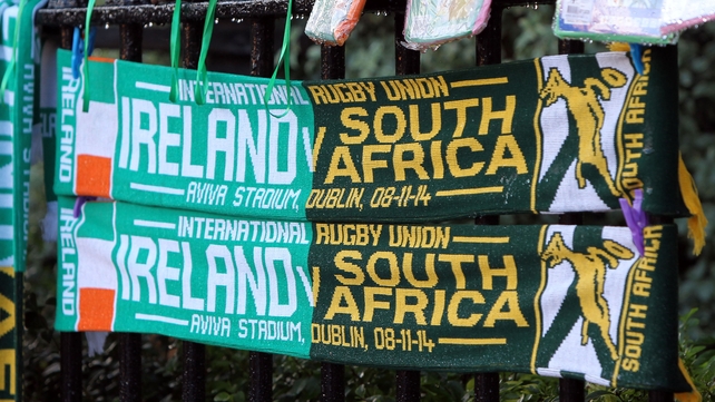 Scarfs were the order of the day on a damp evening in Dublin