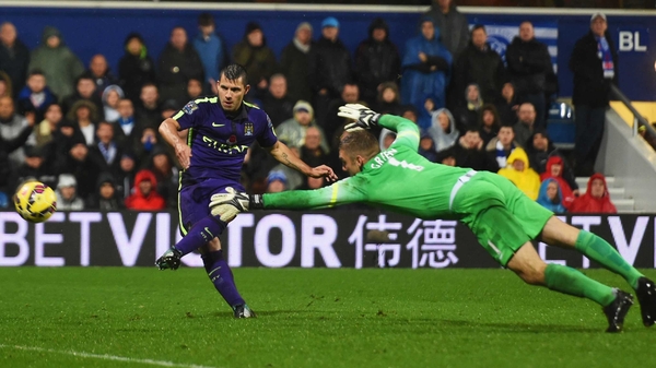 Sergio Aguero's late goal secured a point for the champions