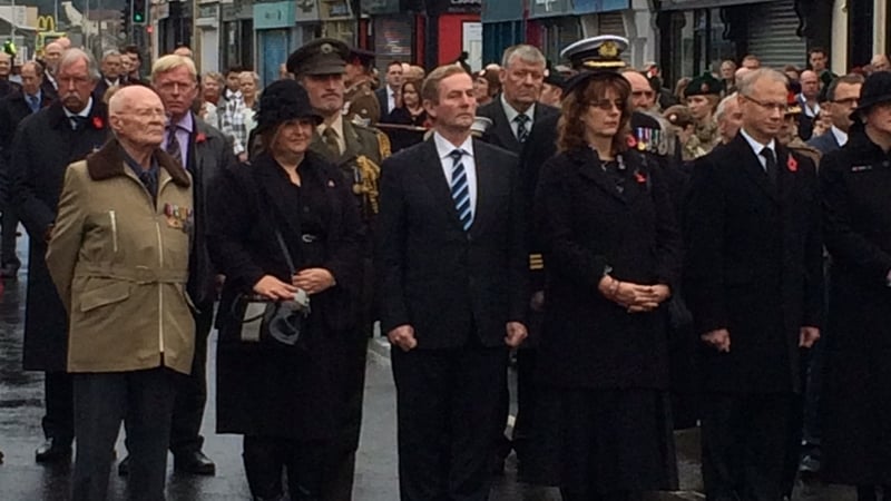 Enda Kenny was in Enniskillen to remember the war dead