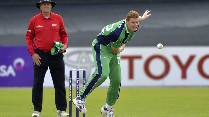Kevin O’Brien in action against Scotland