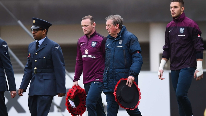 Wayne Rooney and Roy Hodgson pictured at the FA's National Football Centre at St George's Park on Armistice Day