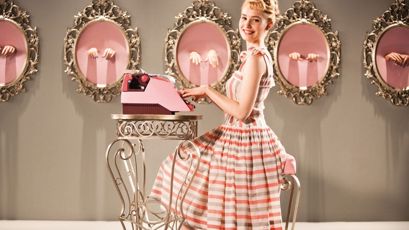 A scene from Populaire, the stylish French romantic comedy set in the late ’50s