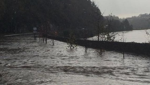 Flooding in Wexford this afternoon (Pic: AA Roadwatch)