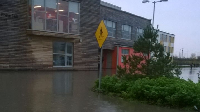 St Luke's National School in Dublin's Tyrellstown was hit by flooding (Pic: Audrey Byrne)