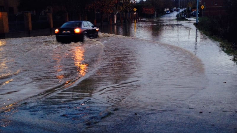 Susan Cruse captured this motorist driving through floods near Ashbourne, Co Meath