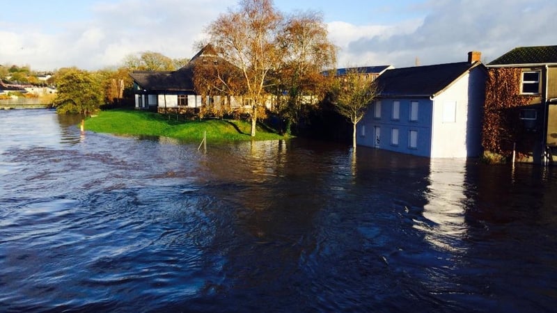 Enniscorthy town this morning (Pic: @tweather_flash)
