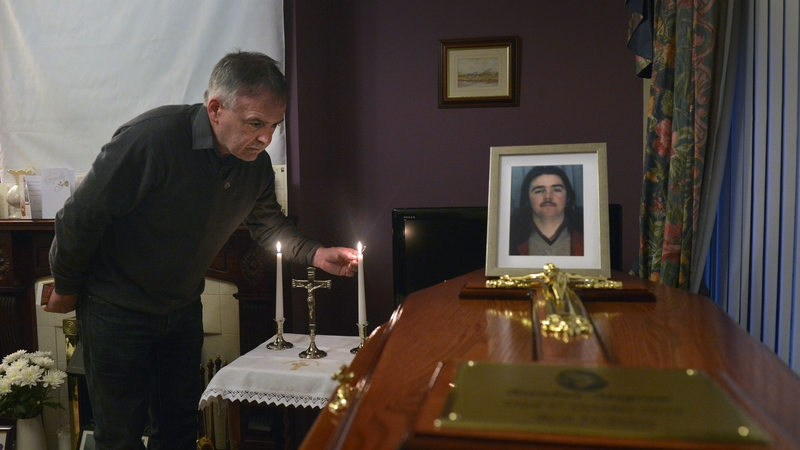 Mr Megraw's remains were returned to his brother Kieran's house in west Belfast