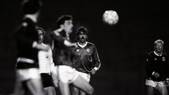 Ireland's Mark Lawrenson looks on
