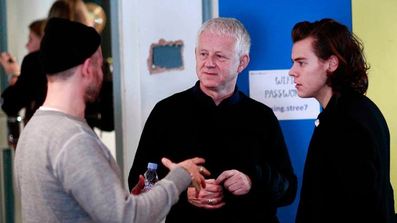 Director Richard Curtis and One Direction's Harry Styles