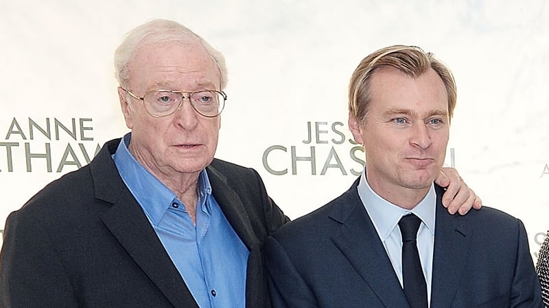 Michael Caine and Christopher Nolan
