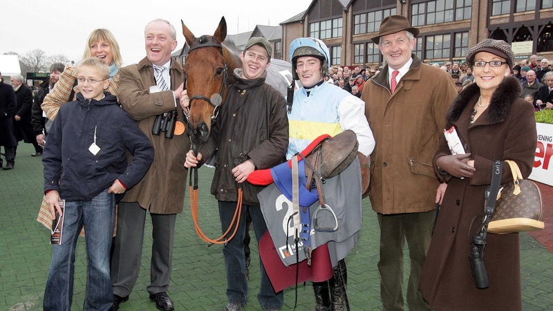 Hardy Eustace won two Champion Hurdles for the late Dessie Hughes (second from right)