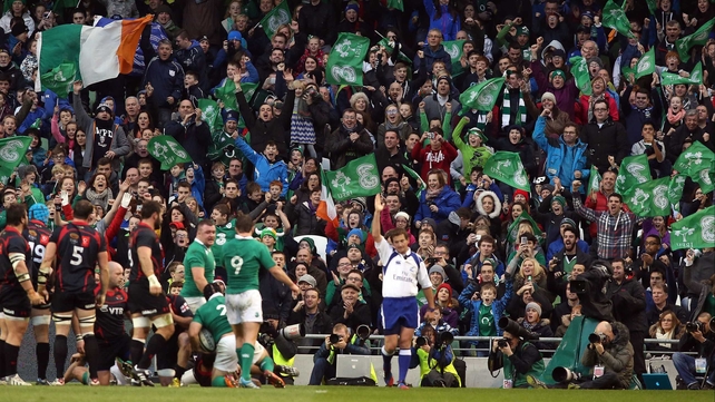 ...as Ireland ran out easy 49-7 winners in front of a delighted home crowd
