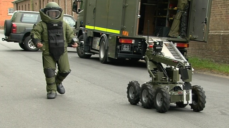 The army bomb disposal unit was called in to deal with the device