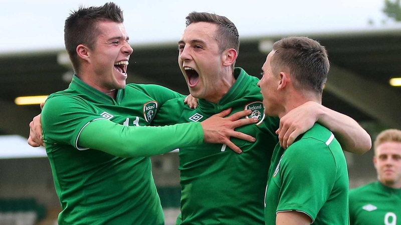 Dylan Connolly (C) bagged Ireland's second