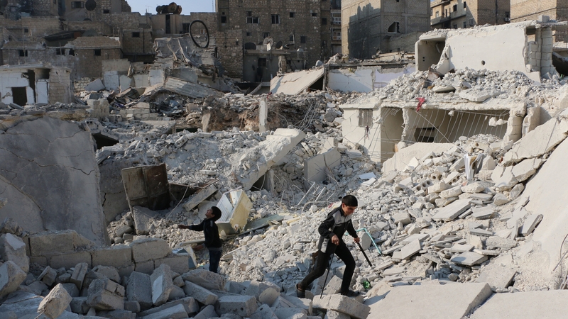 The Turkish foreign minister has said supporting Syrian rebels is the only option for the international community