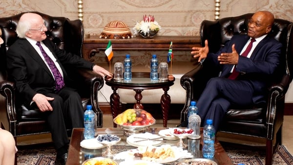 President Michael D Higgins met Jacob Zuma for 45 minutes in Pretoria