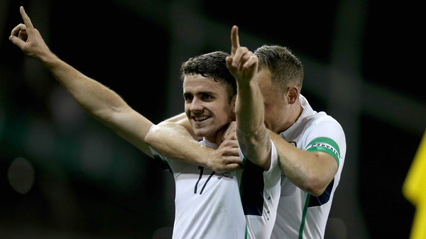 Robbie Brady bagged a brace for Ireland